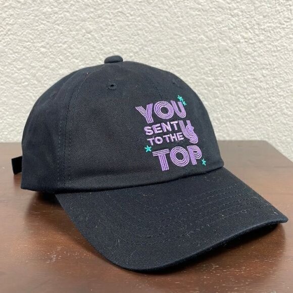BTS Dynamite Celebration Official Cap Baseball Hat Black You Sent Us To The Top - Picture 2 of 10